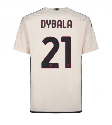 AS Roma Paulo Dybala #21 Koszulka Wyjazdowych 2023-24 Krótki Rękaw